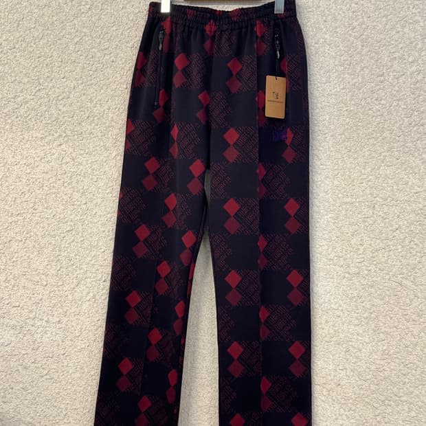 니들스 폴리 자카드 트랙 팬츠