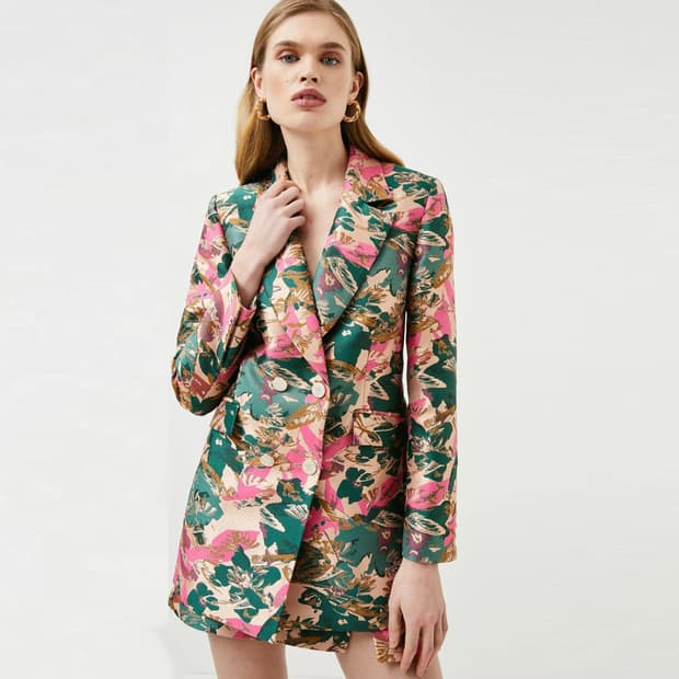 카렌밀렌(Karen Millen) 플로럴 자카드 테일러드자켓 66 새상품