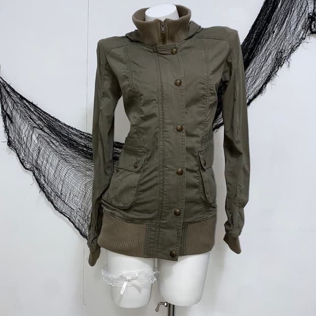 ꒰ঌ y2k 하이넥 야상 자켓 ໒꒱