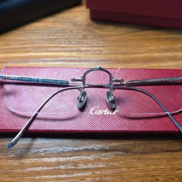 까르띠에 무테 안경 + 변색 렌즈 CT0393