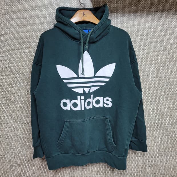 100사이즈 아디다스 오버핏 빅로고 후드티
