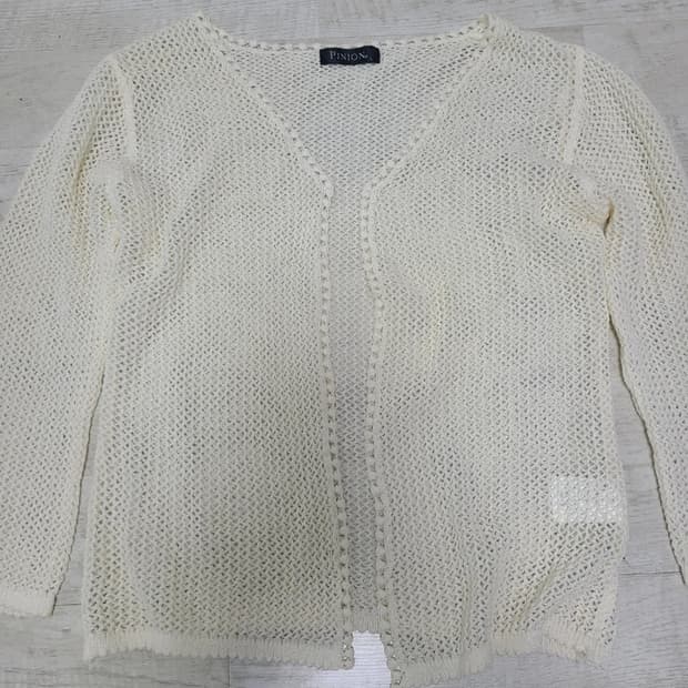 레이어드 그물 가디건