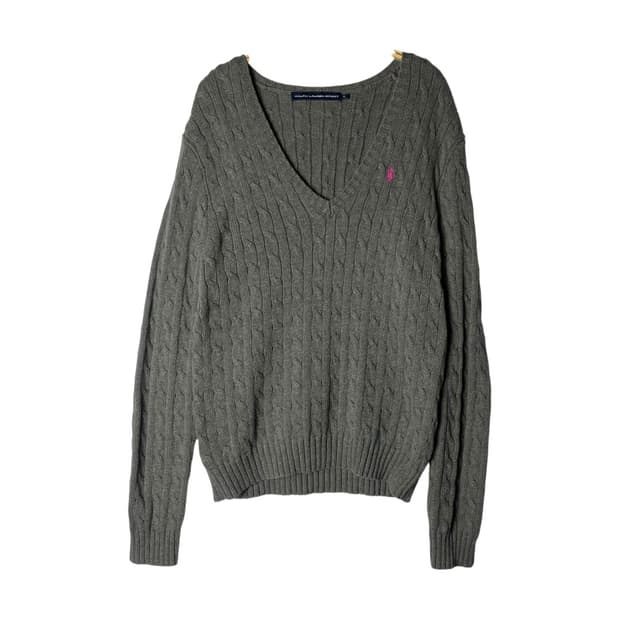 [Ralph Lauren Sport] 랄프로렌 스포츠 꽈배기 브이넥 니트