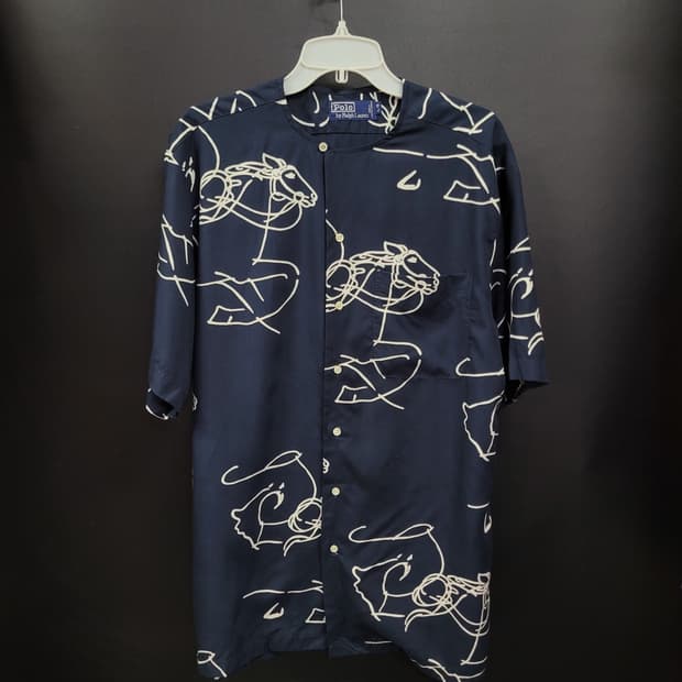 Ralph Lauren 랄프로렌 90s 빈티지 헨리넥 레이온 셔츠 