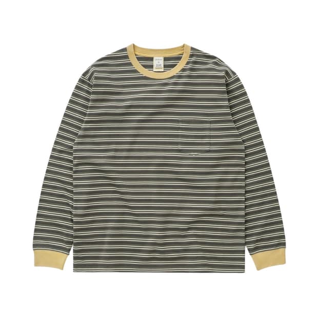 카키스 롱슬리브  KHAKIS BORDER L/S TEE(Bark)