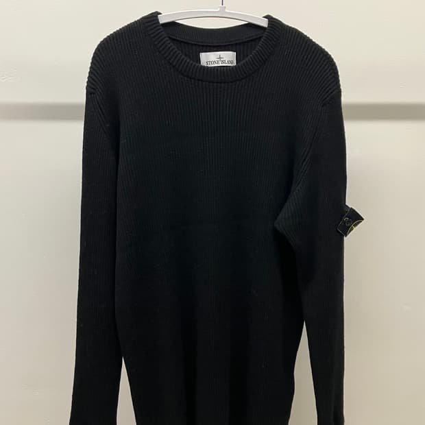  스톤아일랜드 골지 크루넥 니트 XXl (블랙)

