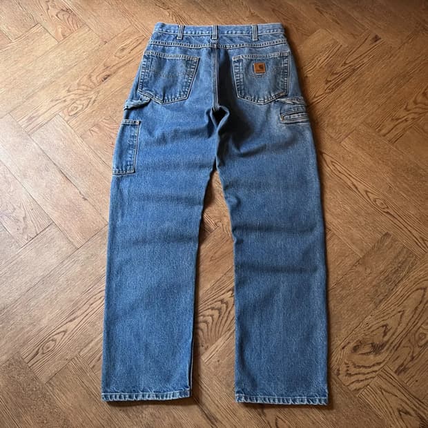 [32]칼하트 USA 빈티지 페인팅 싱글니 카펜터 워크 데님 팬츠