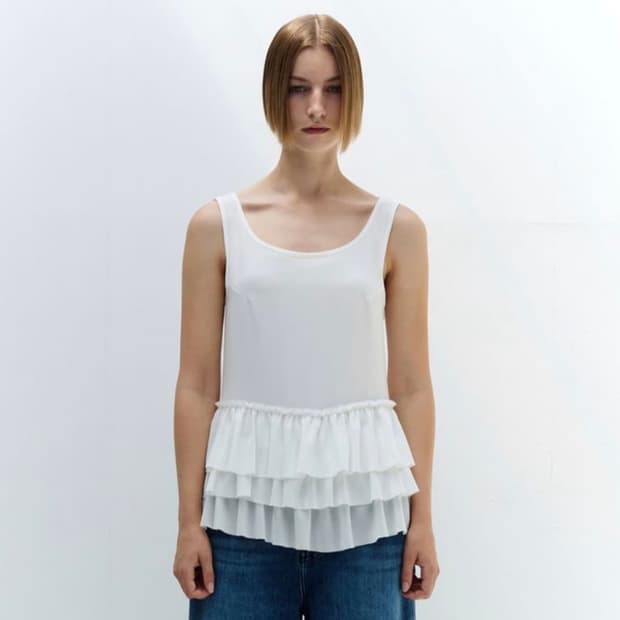 [교환]M>S frill sleevless top