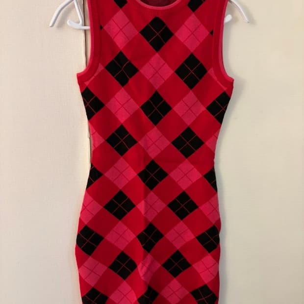 zara 아가일 니트 원피스