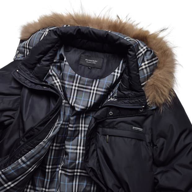[M] 버버리 블랙라벨 구스다운 후드패딩