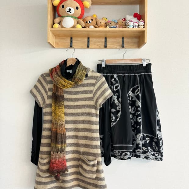 jpn 스즈코 히피 갸루 레이어드 코디세트