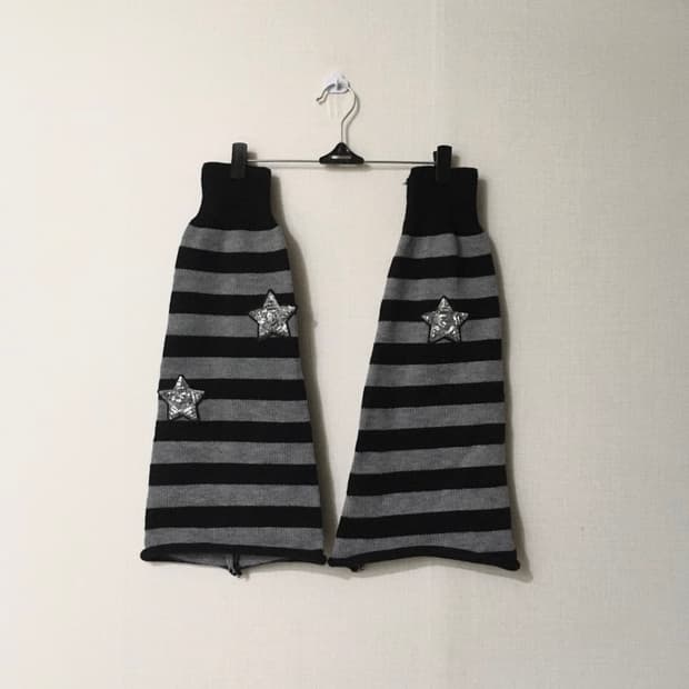 spangle star stripe leg warmer