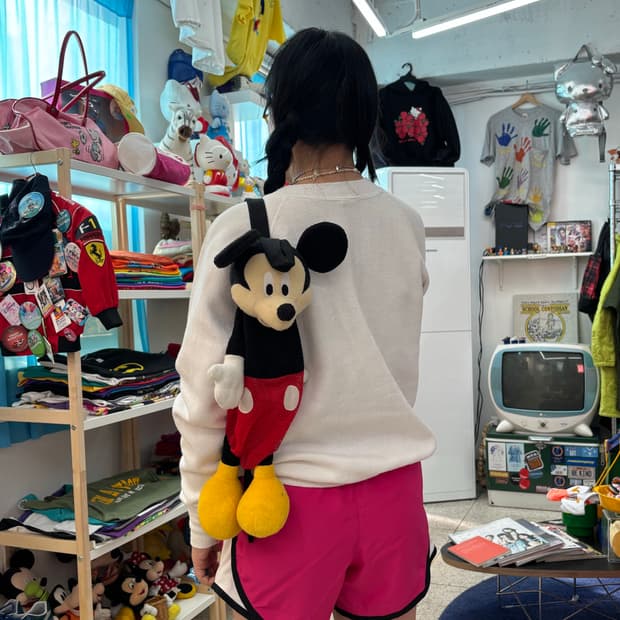 Vintage Mickey Mouse Mesh Backpack