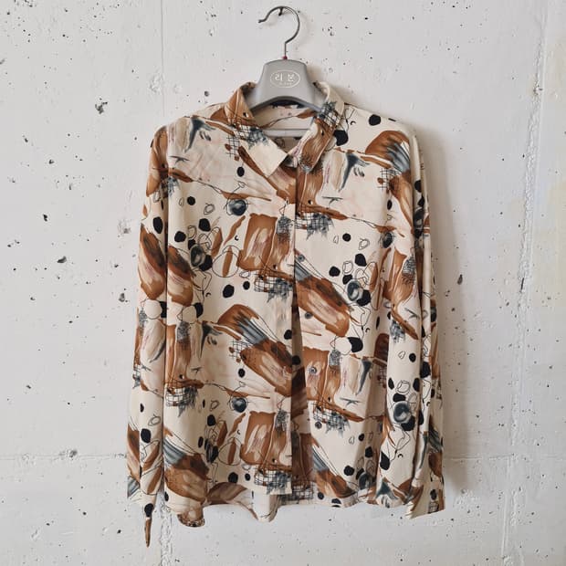 일본 빈티지 패턴 셔츠 2xl 새상품급