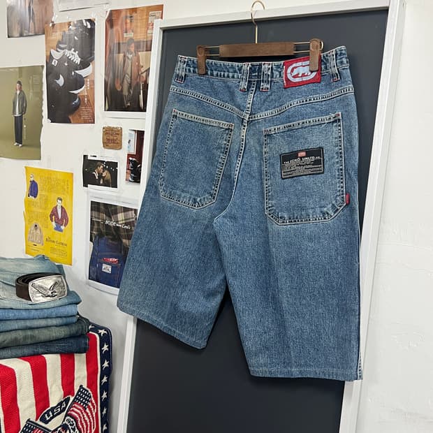 Ecko 에코 언리미티드 빈티지 버뮤다 데님 하프 팬츠