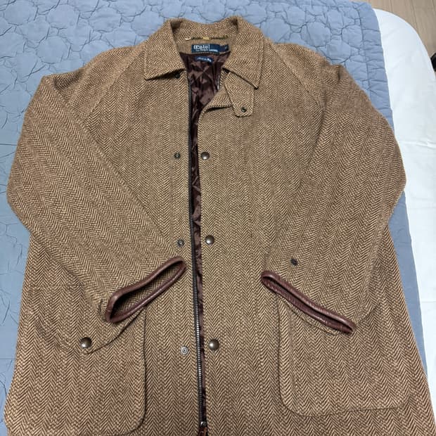 폴로 울 헤링본 뉴스보이 필드 코트 M (이태리)