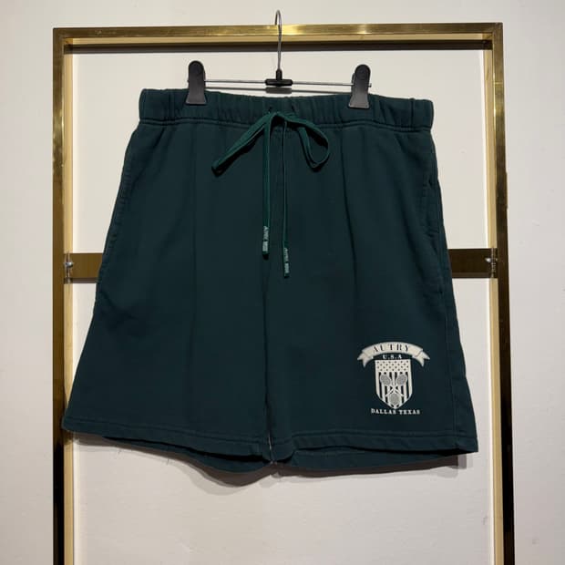 Autry 오트리 테니스 로고 스웨트 반바지 다크그린 XL