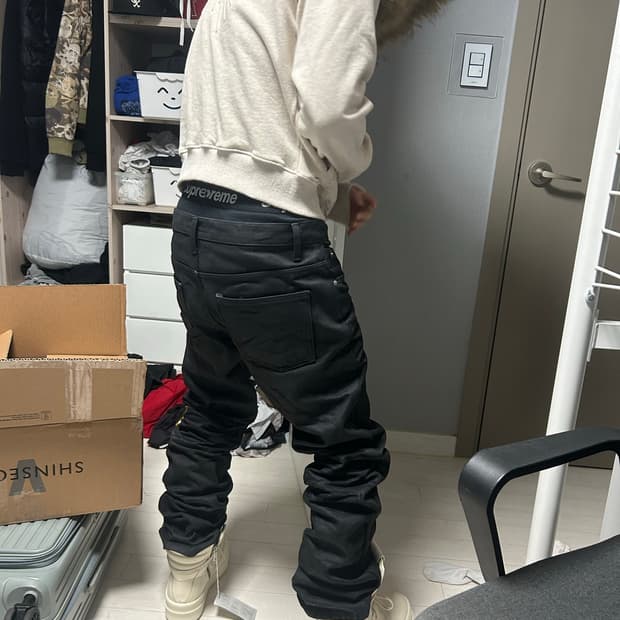 Waxed Straight Leg Jeans 2