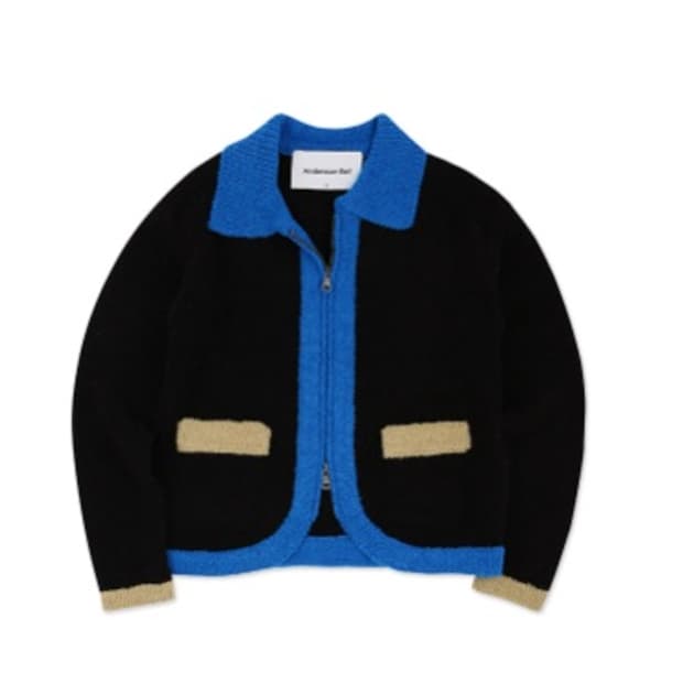 앤더슨벨 칼라 집 니트 가디건 atb853m(BLACK) XL