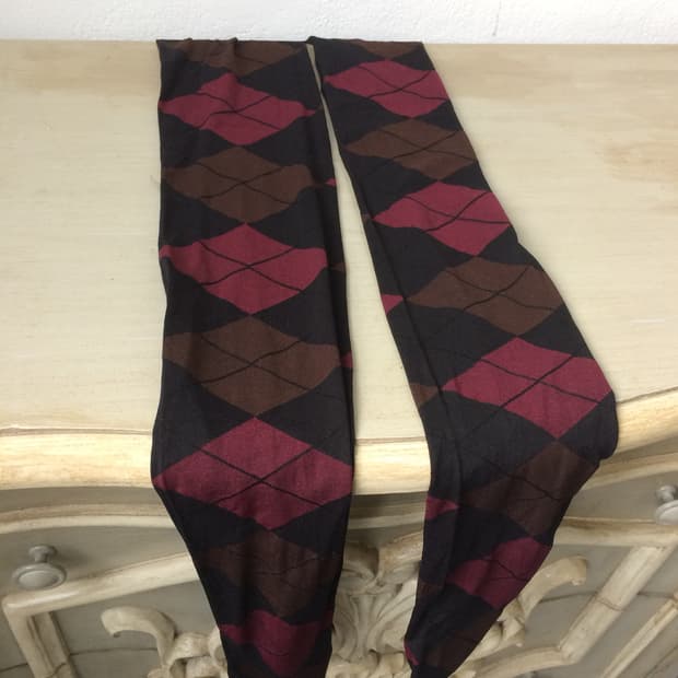 argyle pattern stocking
