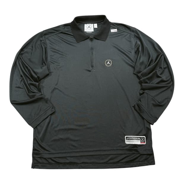 ✨ (바배) 나이키 조던 00s 올드스쿨 블랙 반집업 카라 롱슬리브