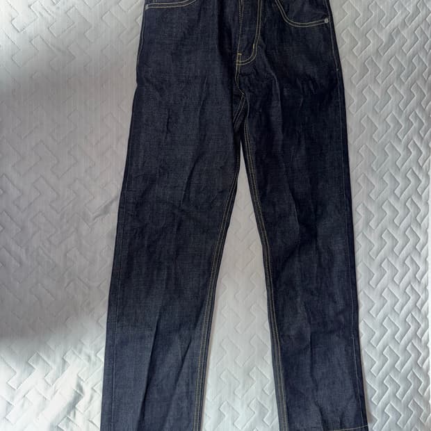 유니폼브릿지 셀비지 데님팬츠 딥 인디고