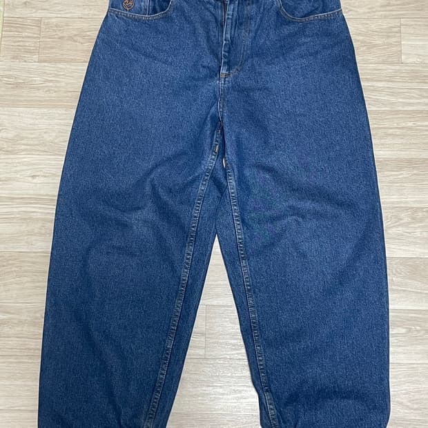 폴라스케이트 빅보이팬츠 m 다크블루