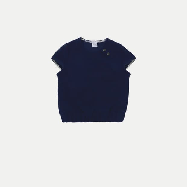 콜로신스 Grandma's Button Knit Vest Navy