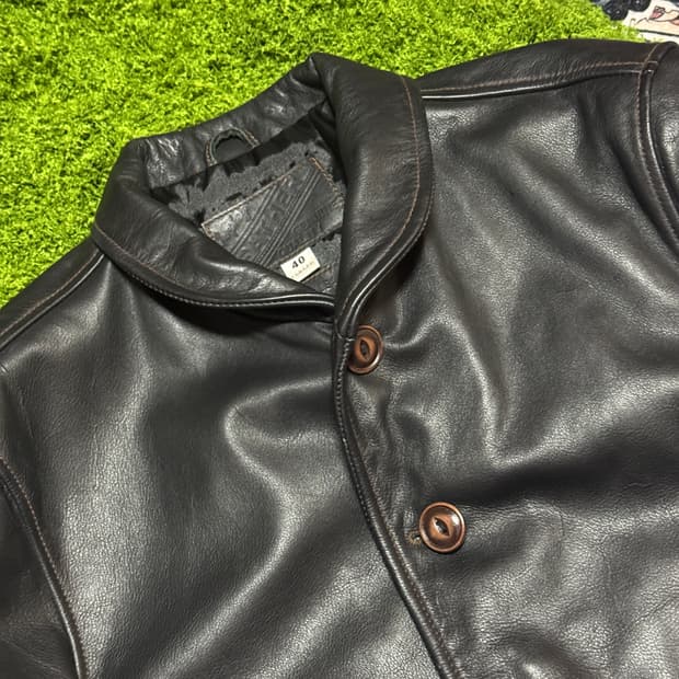 Vtg 아인슈타인 코삭 먼로 레더 자켓