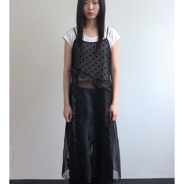 (새상품) 바하윤 원피스 DOT SHEER LAYERED DRESS