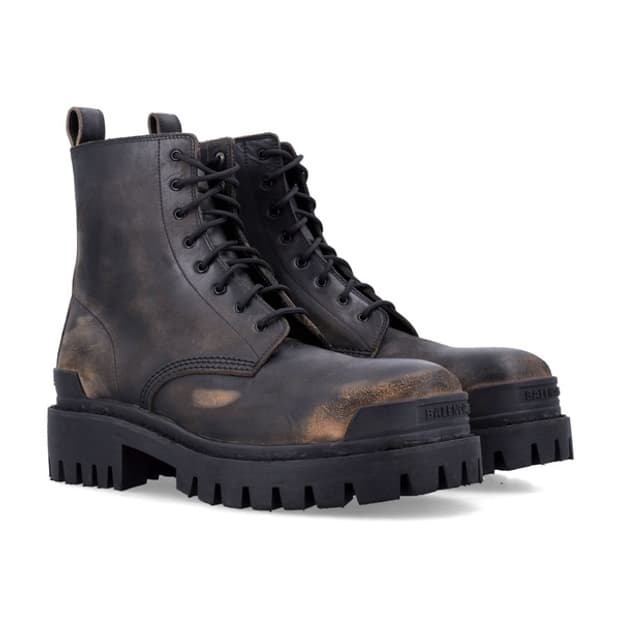 발렌시아가 스트라이크 부츠 빈티지 이펙트 레더 40
