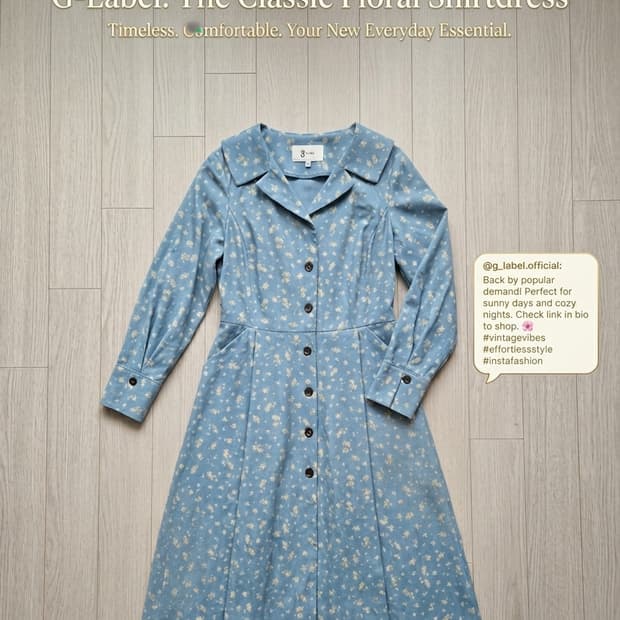 지스튜디오(g studio) 플로럴 셔츠 롱 원피스 (66)