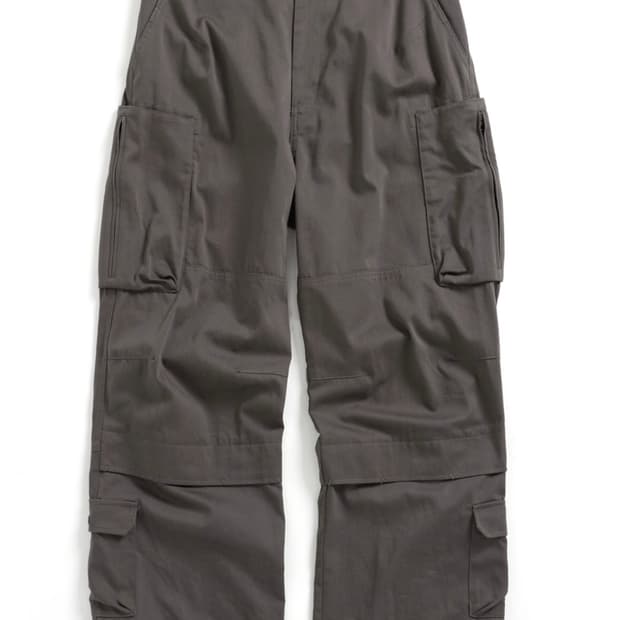 1)해칭룸 집 카고 팬츠 zip cargo pants 머드브라운