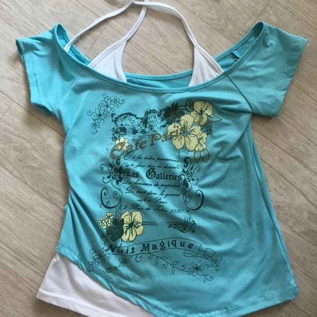 y2k 오키나와 일본빈티지 핀터깔 상의