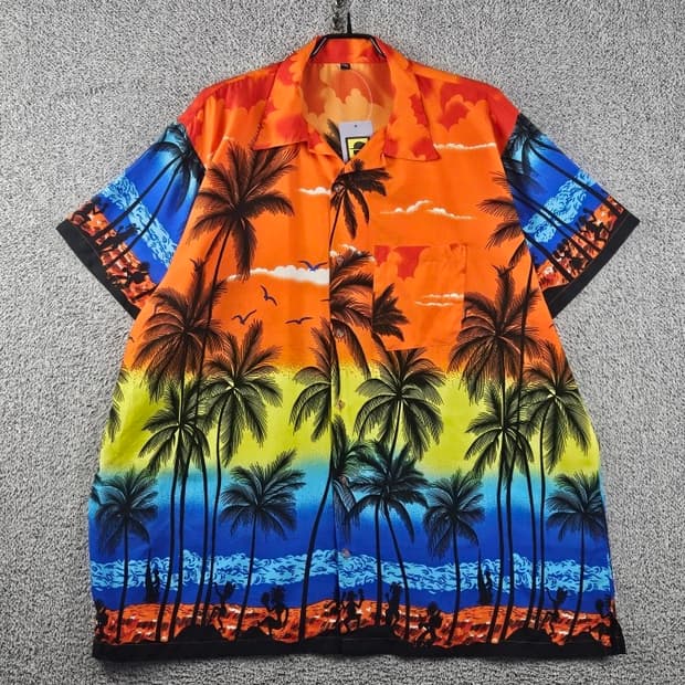 빈티지 하와이안 그래픽 반팔 셔츠 ( 2XL ) / 12797