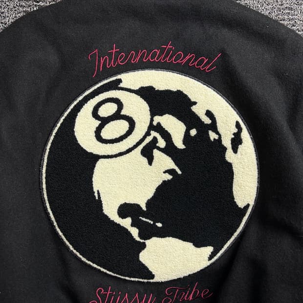 스투시 40주년 인터네셔널 에잇볼 빅로고 바시티 자켓 2863