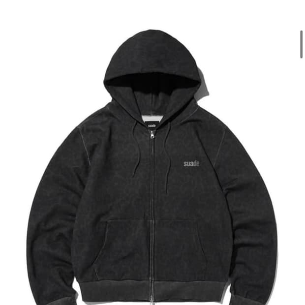 스웨이드 레오파으 후드집업