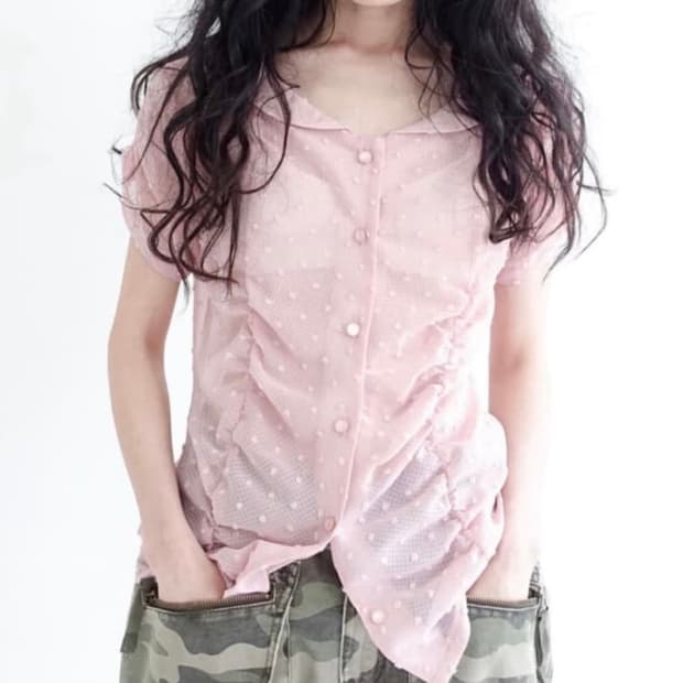 샵페어리 핑크 블라우스