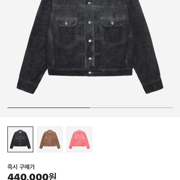 (XL)스투시 x 리바이스 자카드 트러커 자켓 블랙