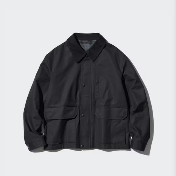 유니클로 유틸리티쇼트블루종 블랙 