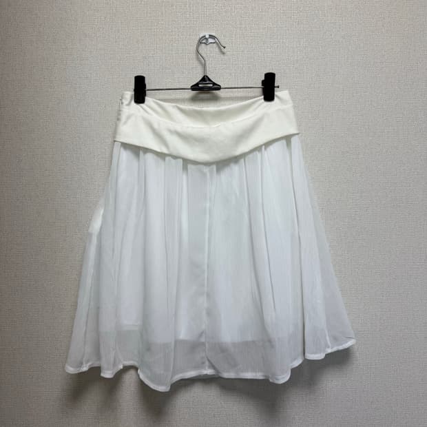 새상품 / 플랫 미디 스커트 