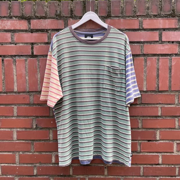 Stussy Contrast Stripe Pocket T-Shirt