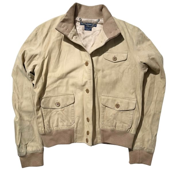 랄프로렌 레더 스웨이드 블루종 자켓