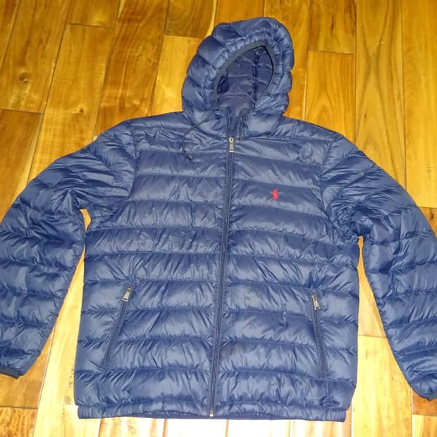 폴로 랄프로렌 마이크로 패킹 후드 다운 점퍼 네이비