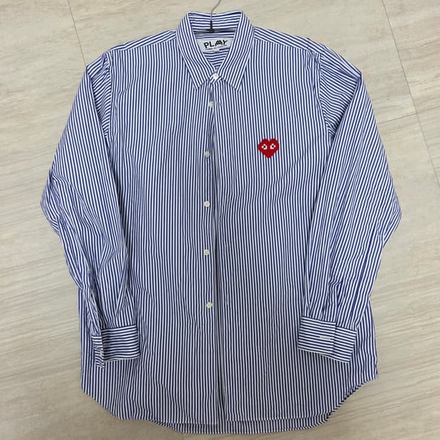 [M] 꼼데가르송X인베이더 스트라이프 셔츠
