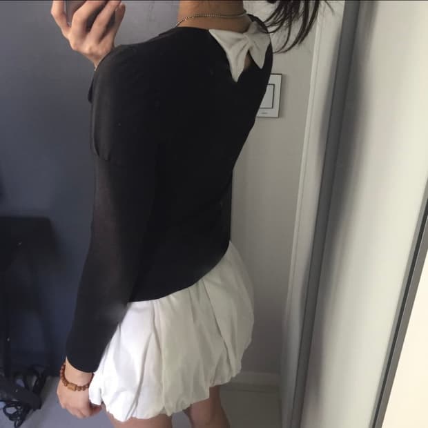 Bee des bee 히메갸루 로리 리본 롱슬리브