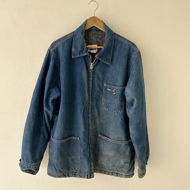 60-70's Big Smith Denim Wool Blanket JK