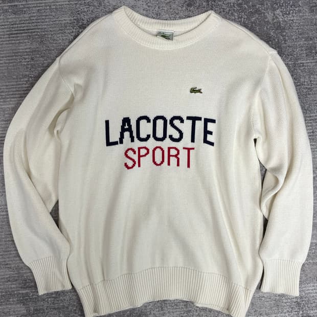 90s LACOSTE wool kint