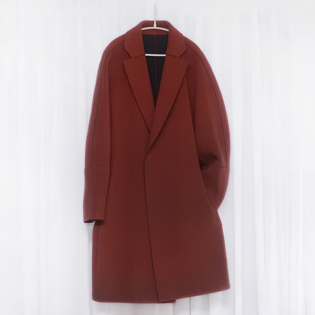 우영미 울캐시미어 핸드메이드 심플 오버코트 (100-105+)