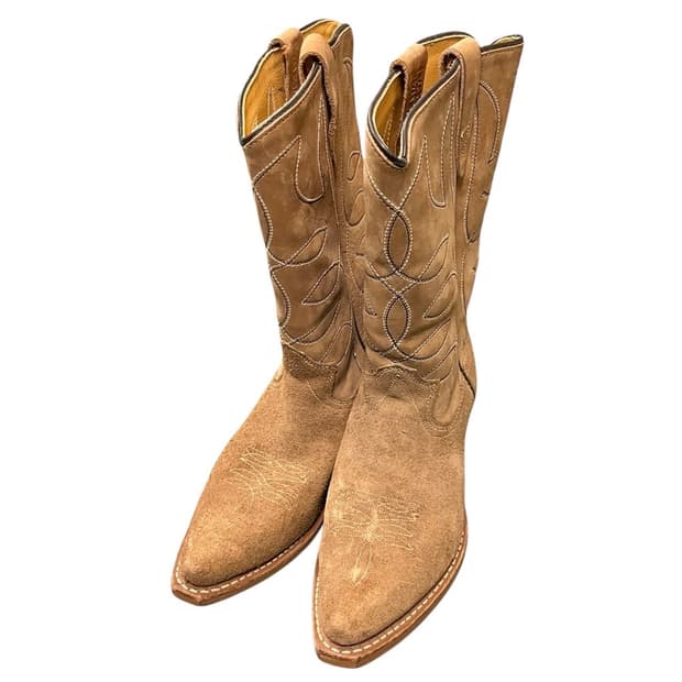SUEDE LEATHER WESTERN BOOTS